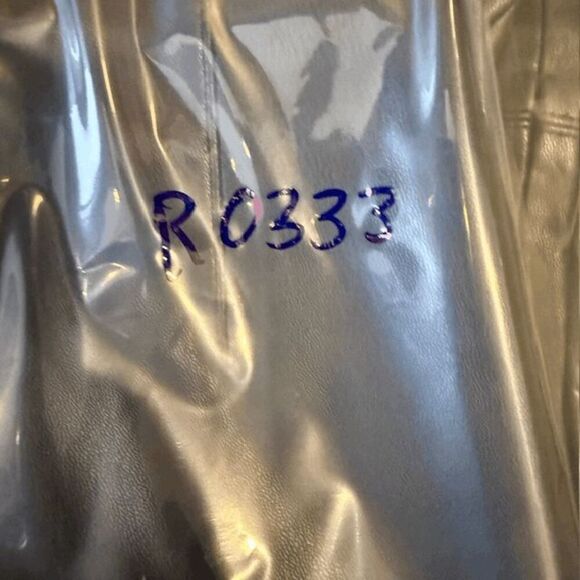 ZARA High Rise Faux Leather Leggings Black Side Zipper Elastic Waist Raw Hem XS - Picture 13 of 13